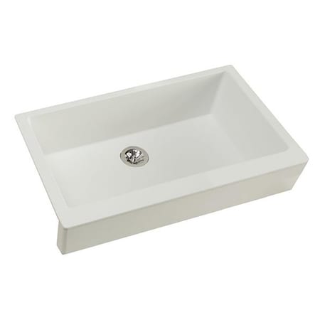 Quartz Luxe 35-7/8 X 20-15/16 X 9 Single Bowl Farmhouse Sink With Perfect Drain Ricotta